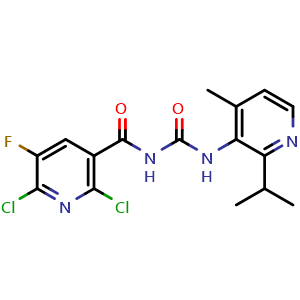2,6-Dichloro-5-fluoro-N-[(2-isopropyl-4-methyl-3-pyridyl)carbamoyl]nicotinamide
