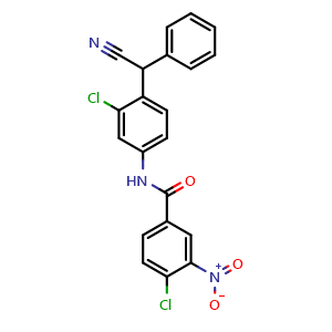 4-Chloro-N-[3-chloro-4-[cyano(phenyl)methyl]phenyl]-3-nitrobenzamide