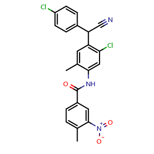 N-[5-Chloro-4-[(4-chlorophenyl)(cyano)methyl]-2-methylphenyl]-4-methyl-3-nitrobenzamide