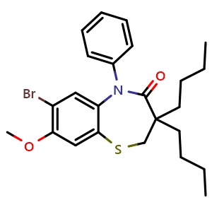 7-Bromo-3,3-dibutyl-8-methoxy-5-phenyl-2,3-dihydrobenzo[b][1,4]thiazepin-4(5H)-one