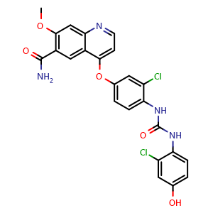 4-[3-Chloro-4-[3-(2-chloro-4-hydroxyphenyl)ureido]phenoxy]-7-methoxyquinoline-6-carboxamide