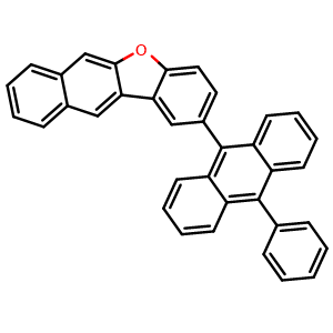 Chemical structure of 2-(10-Phenylanthracen-9-yl)naphtho[2,3-b]benzofuran , CAS 1627916-48-6, AChemBlock V143486