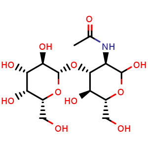 Chemical structure of Lacto-N-Biose , CAS 489-52-1, AChemBlock V143509