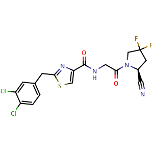 (S)-N-[2-(2-Cyano-4,4-difluoropyrrolidin-1-yl)-2-oxoethyl]-2-(3,4-dichlorobenzyl)thiazole-4-carboxamide