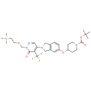 5-[5-[(1-Boc-4-piperidyl)oxy]-2-isoindolinyl]-4-(trifluoromethyl)-2-[[2-(trimethylsilyl)ethoxy]methyl]pyridazin-3(2H)-one