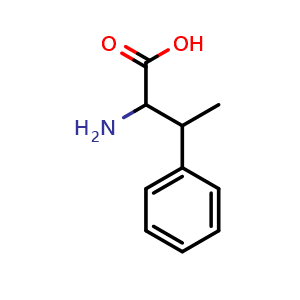 Chemical structure of b-Methyl-DL-phenylalanine , CAS 2260-12-0, AChemBlock V143606