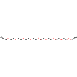 Chemical structure of Bis-propargyl-PEG9 , CAS 1351373-47-1, AChemBlock V143622