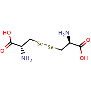 Chemical structure of L-Selenocystine , CAS 29621-88-3, AChemBlock V143628