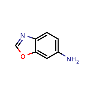 Chemical structure of 6-Aminobenzoxazole , CAS 177492-52-3, AChemBlock V143665