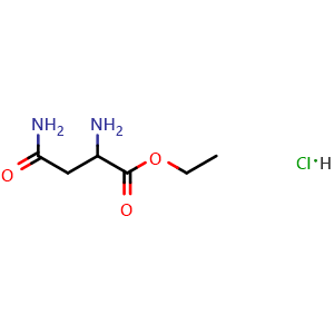 Chemical structure of ethyl 2,4-diamino-4-oxobutanoate hydrochloride , CAS 210103-31-4, AChemBlock V143666