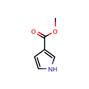 Chemical structure of Methyl Pyrrole-3-carboxylate , CAS 2703-17-5, AChemBlock V143672