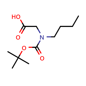 Chemical structure of N-Boc-N-butyl-glycine , CAS 439287-56-6, AChemBlock V143729