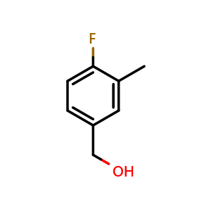 Chemical structure of (4-Fluoro-3-methylphenyl)methanol , CAS 261951-66-0, AChemBlock V143730