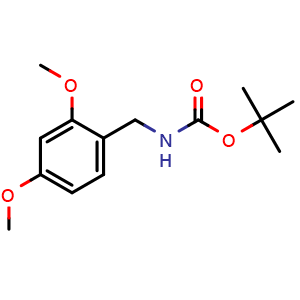 Chemical structure of N-Boc-2,4-dimethoxybenzylamine , CAS 1001181-01-6, AChemBlock V143731