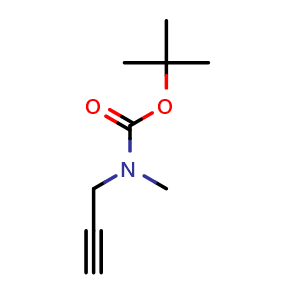 Chemical structure of N-Boc-N-methyl-propargylamine , CAS 124045-51-8, AChemBlock V143733