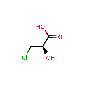 Chemical structure of (R)-3-Chlorolactic Acid , CAS 61505-41-7, AChemBlock V143750