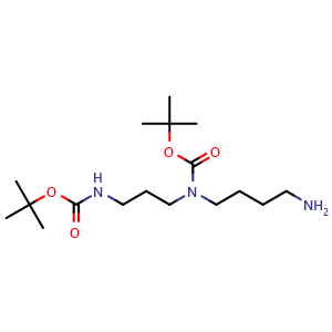 Chemical structure of N1,N4-Bis-Boc-spermidine , CAS 85503-20-4, AChemBlock V143755