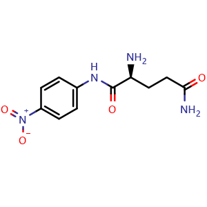 Chemical structure of (2S)-2-amino-N-(4-nitrophenyl)pentanediamide , CAS 134580-25-9, AChemBlock V143775