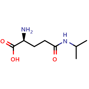 Chemical structure of (2S)-2-amino-5-(isopropylamino)-5-oxopentanoic acid , CAS 4311-12-0, AChemBlock V143776