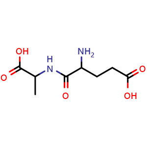 Chemical structure of 4-Amino-N-(1-carboxyethyl)-glutaramic Acid , CAS 21064-18-6, AChemBlock V143778