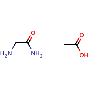 Chemical structure of 2-aminoacetamide acetate , CAS 105359-66-8, AChemBlock V143781