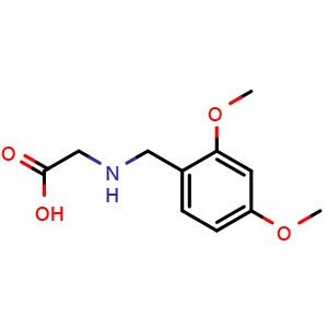 Chemical structure of (2,4-Dimethoxy-benzylamino)-acetic acid , CAS 20839-79-6, AChemBlock V143782