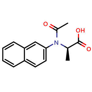Chemical structure of (R)-N-Acetyl-2-naphthylalanine , CAS 37440-01-0, AChemBlock V143841