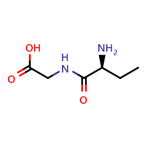 Chemical structure of {[(2S)-2-aminobutanoyl]amino}acetic acid , CAS 16305-80-9, AChemBlock V143857