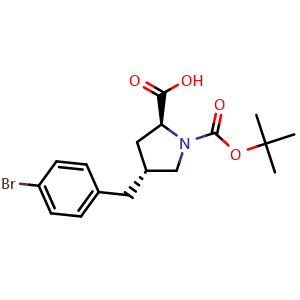 (2S,4R)-4-(4-bromobenzyl)-1-(tert-butoxycarbonyl)-2-pyrrolidinecarboxylic acid