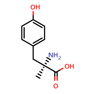 Chemical structure of (2R)-2-amino-3-(4-hydroxyphenyl)-2-methylpropanoic acid , CAS 672-86-6, AChemBlock V143920