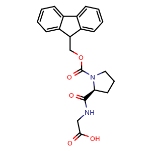 Chemical structure of 1-Fmoc-L-prolyl-glycine , CAS 250695-65-9, AChemBlock V143950