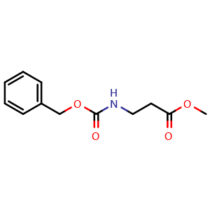 Chemical structure of methyl-3-(phenylmethoxycarbonylamino)propanoate , CAS 54755-77-0, AChemBlock V143978