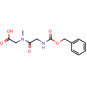 Chemical structure of 2-(2-{[(benzyloxy)carbonyl]amino}-N-methylacetamido)acetic acid , CAS 7801-91-4, AChemBlock V144001