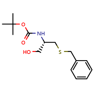Chemical structure of Boc-S-benzyl-D-cysteinol , CAS 198470-16-5, AChemBlock V144022