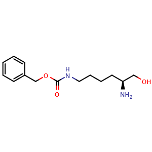 Chemical structure of benzyl (S)-(5-amino-6-hydroxyhexyl)carbamate , CAS 101250-90-2, AChemBlock V144028