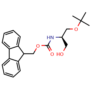 Chemical structure of (R)-2-(Fmoc-amino)-3-tert-butoxy-1-propanol , CAS 198561-87-4, AChemBlock V144033