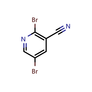 Chemical structure of 2,5-Dibromonicotinonitrile , CAS 1214340-41-6, AChemBlock V144067