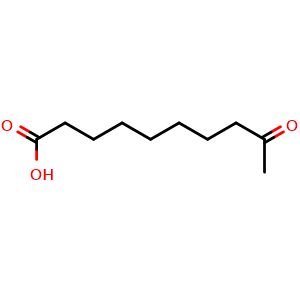 Chemical structure of 9-Oxodecanoic acid , CAS 1422-26-0, AChemBlock V144078