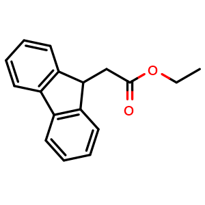 Chemical structure of Ethyl fluorene-9-acetate , CAS 159803-52-8, AChemBlock V144085