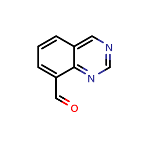 Chemical structure of Quinazoline-8-carbaldehyde , CAS 1823899-37-1, AChemBlock V144097