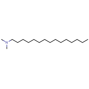 Chemical structure of N,N-Dimethylpentadecan-1-amine , CAS 17678-60-3, AChemBlock V144099