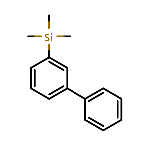Chemical structure of 1,1'-Biphenyl, 3-(trimethylsilyl)- , CAS 17938-21-5, AChemBlock V144102