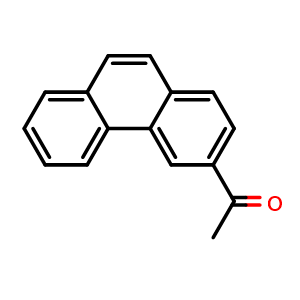 Chemical structure of 3-Acetylphenanthrene , CAS 2039-76-1, AChemBlock V144104
