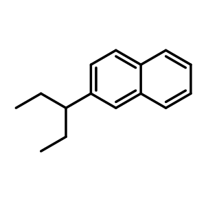 Chemical structure of Naphthalene, 2-(1-ethylpropyl)- , CAS 3042-57-7, AChemBlock V144123
