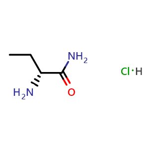 Chemical structure of (R)-2-Aminobutanamide hydrochloride , CAS 103765-03-3, AChemBlock V144128