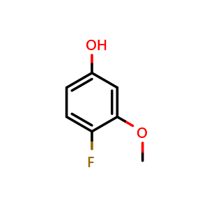 Chemical structure of 4-fluoro-3-methoxyphenol , CAS 117902-15-5, AChemBlock V144144