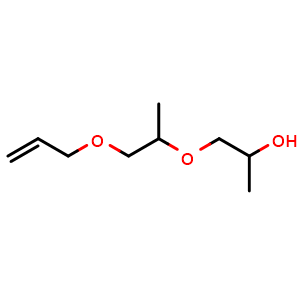 Chemical structure of 1-[1-Methyl-2-(2-Propenyloxy)Ethoxy]-2-Propanol , CAS 55956-25-7, AChemBlock V144180
