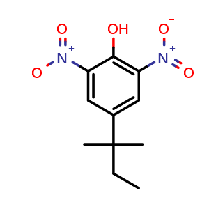 Chemical structure of 4-Tert-anyl-2,6-dinitrophenol , CAS 4097-50-1, AChemBlock V144182