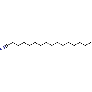 Chemical structure of Hexadecanenitrile , CAS 629-79-8, AChemBlock V144203