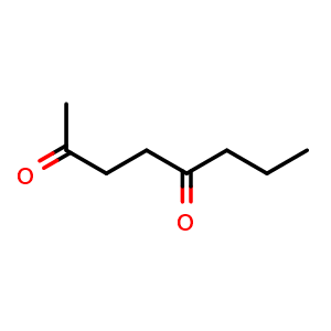 Chemical structure of 2,5-Octanedione , CAS 3214-41-3, AChemBlock V144208